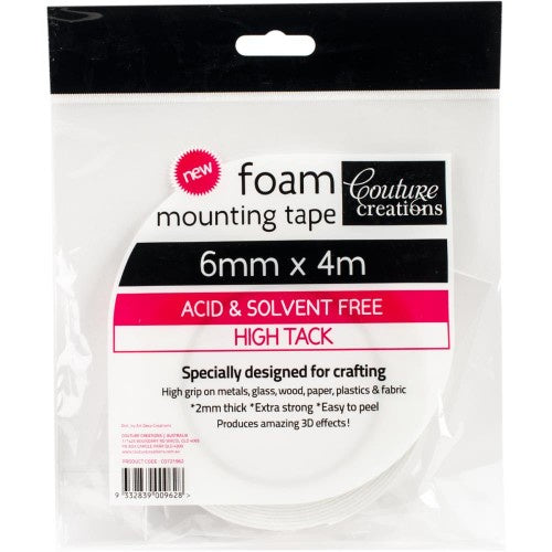 Couture Creations Foam Mounting Tape 6mmX4m High Tack