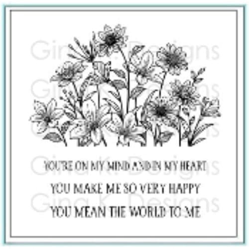 Gina K Designs Clear Mini Stamps- On My Mind and in My Heart  **RETIRED