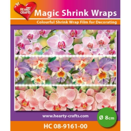 Hearty Crafts Magic Shrink Wraps, Orchids 8 cm