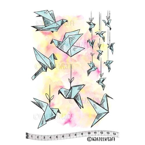 Katzelkraft ORIGAMI BIRDS - SCRAPBOOKING STAMPS