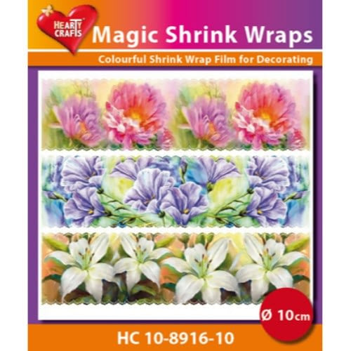 Hearty Crafts Magic Shrink Wraps, 10 cm Painted Flower