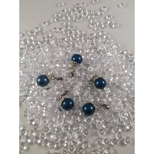 Auzz Trinklets Pearl Charms 5/pack Pearl Blue