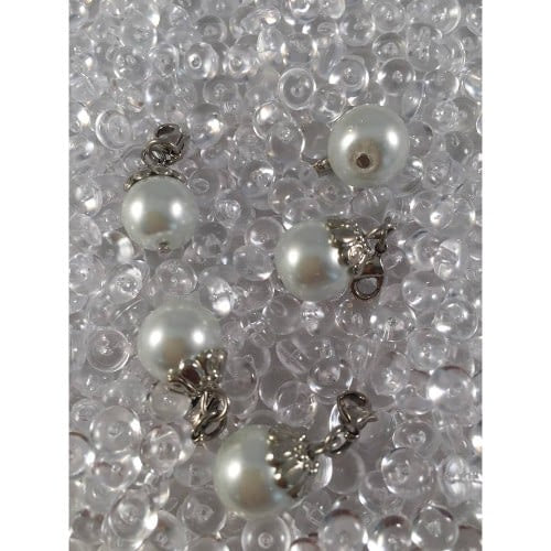 Auzz Trinklets Pearl Charms 5/pack Pearl White