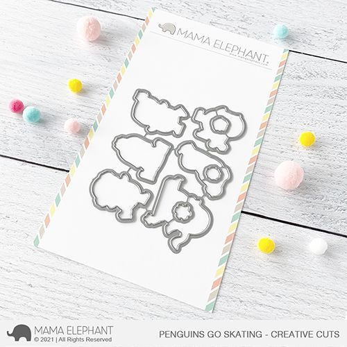 Mama Elephant PENGUINS GO SKATING - CREATIVE CUTS