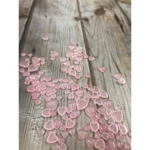 ATK Water Droplet Embellishments 8gms Heart Assorted Pink