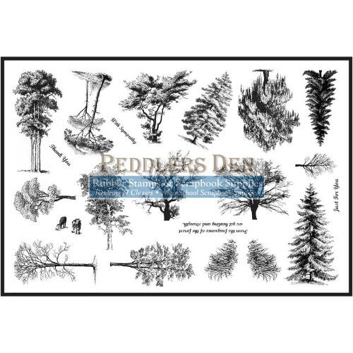 Peddlers Den Trees Plate 8 - No Mounting