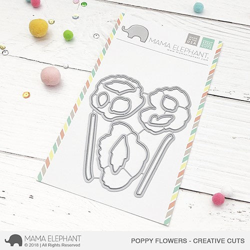 Mama Elephant POPPY FLOWERS - CREATIVE CUTS