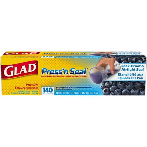 Glad Plastic Wrap Press N Seal box 43m (140sq Ft.)