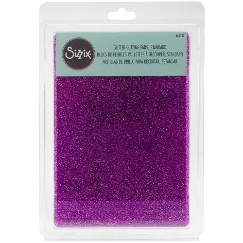 Sizzix Big Shot Cutting Pads 1 Pair Purple W/Silver Glitter