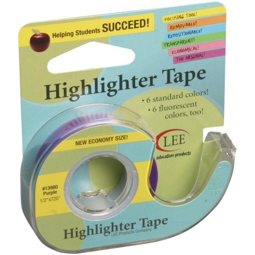 Lee Products Removeable Highlighter Tape .5"X720" Pink