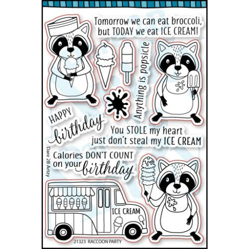 D2BA RACCOON PARTY STAMP SET