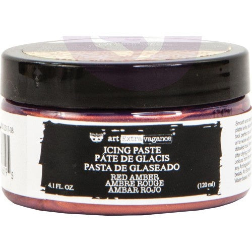 Prima Marketing - Finnabair Art Extravagance Icing Paste 120ml Jar Red Amber