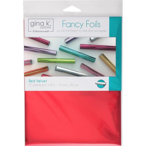 Gina K Designs Fancy Foil 6"X8" 12/Pkg Red Velvet