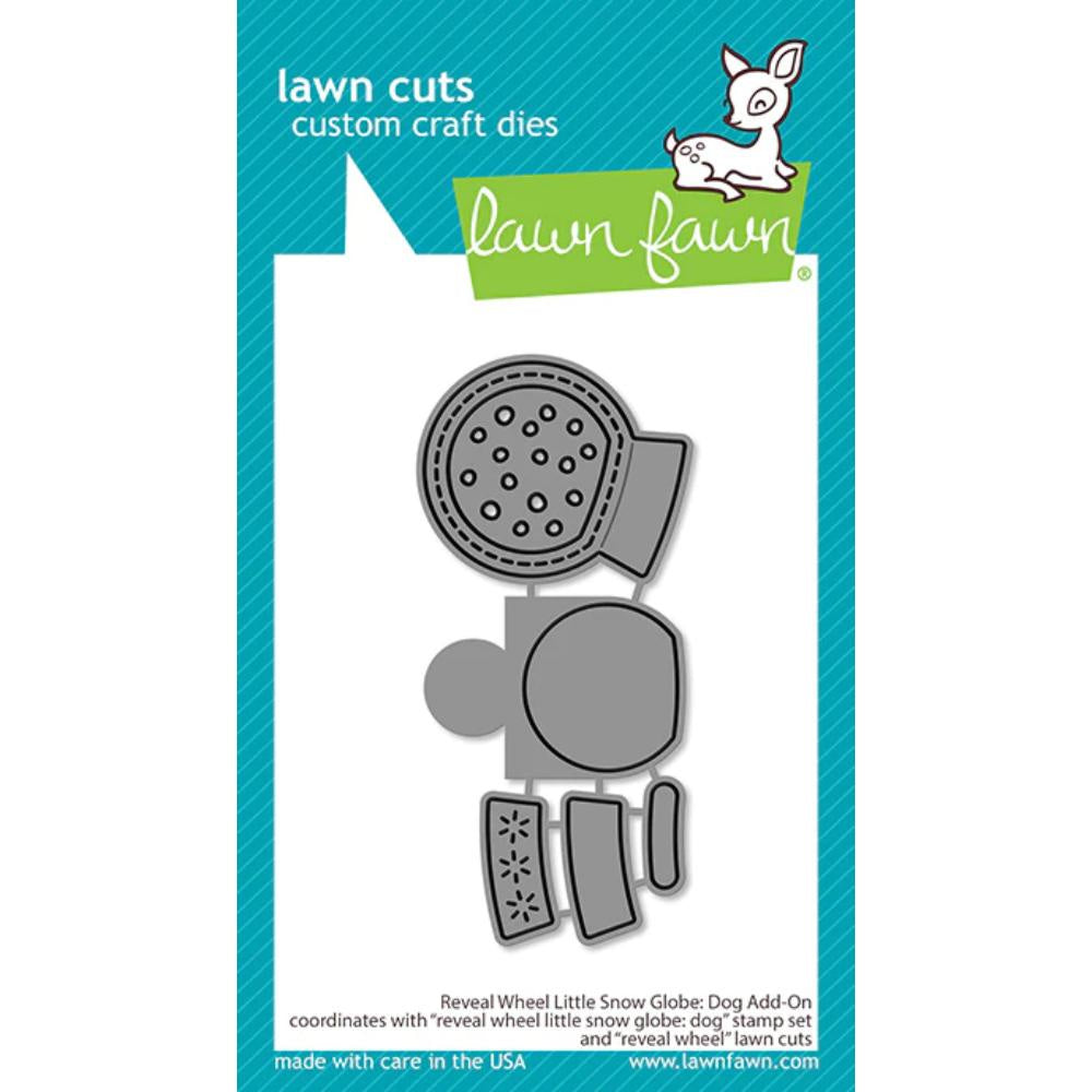 Lawn Fawn reveal wheel little snow globe: dog add-on