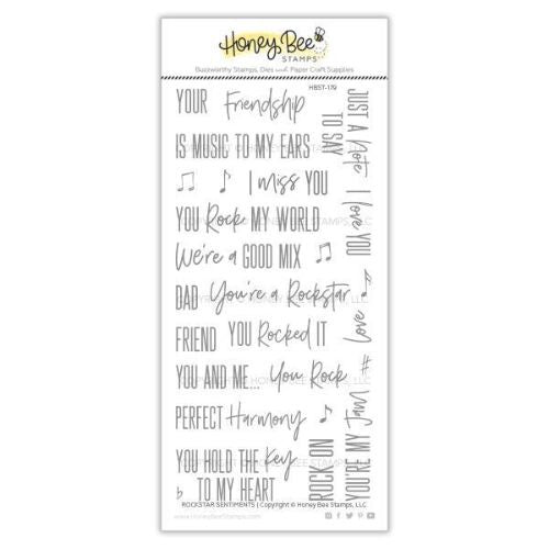 HoneyBee Stamps ROCKSTAR SENTIMENTS | 4X8 STAMP SET