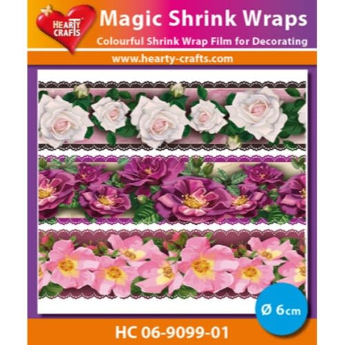 Hearty Crafts Magic Shrink Wraps, Roses Luxe 6 cm