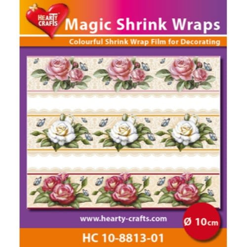 Hearty Crafts Magic Shrink Wraps, 10 cm Roses