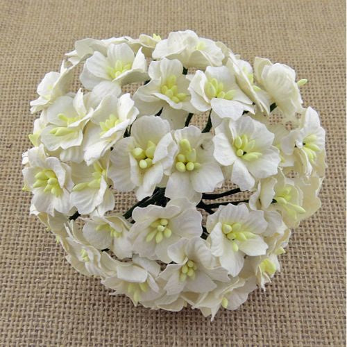 ATK 50 WHITE MULBERRY PAPER APPLE BLOSSOMS (SAA-360)