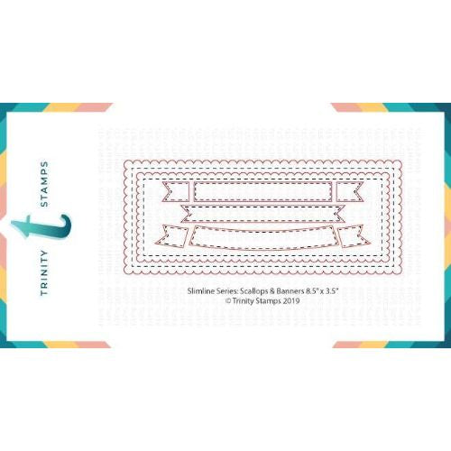 Trinity Stamps Slimline Card Series: Scalloped Card Panels and Banners dies