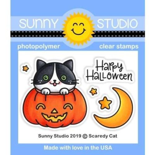 Sunny Studios SCAREDY CAT STAMPS