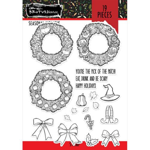 Brutus Monroe Seasonal Wreath 6x8 Stamp Set