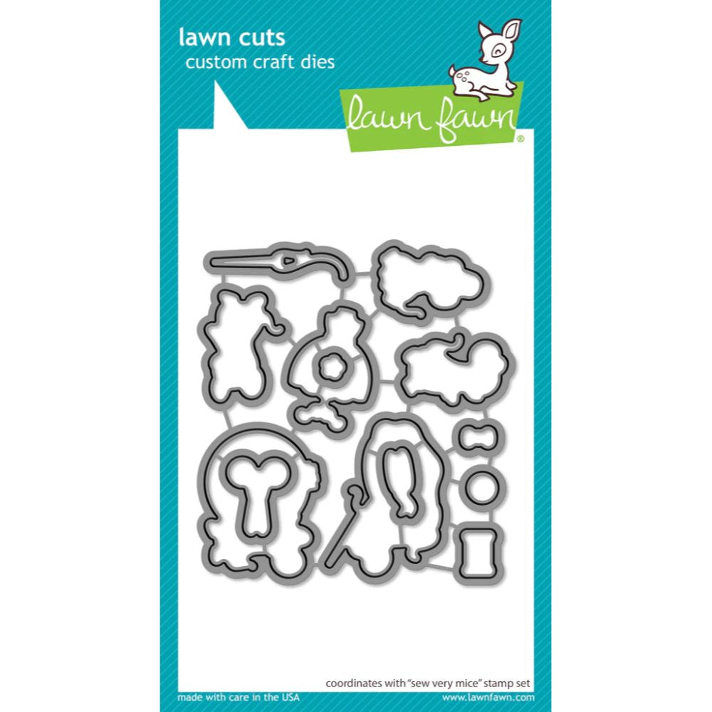 Lawn Fawn Sew Very Mice - Lawn Cuts - Sew Very Mice - Lawn Cuts LF3062