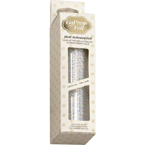 Couture Creations Foil 5"X16.4' Silver-Iridescent Speckled Pattern