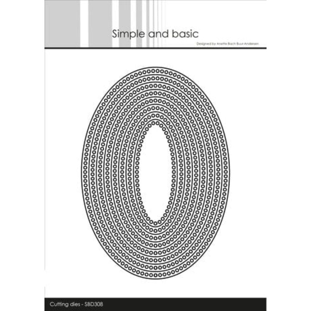 Simple and Basic Circle Edges Oval Cutting Dies (SBD308)