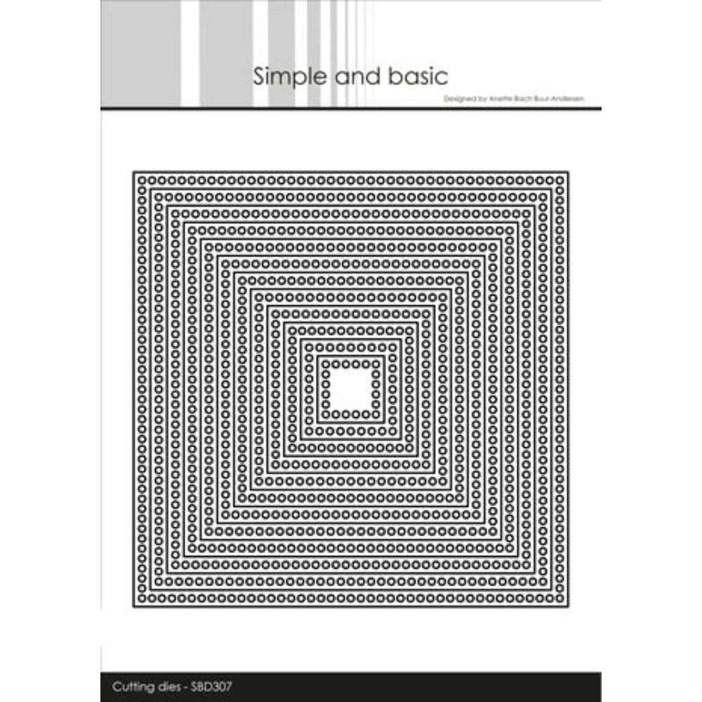 Simple and Basic Circle Edges Square Cutting Dies (SBD307)