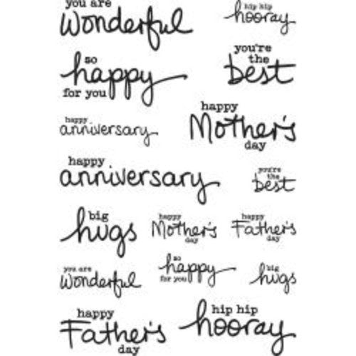 Darkroom Door Cling Stamps 7"X5" Simple Sayings Vol 2