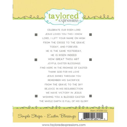 Taylored Expressions SIMPLE STRIPS - EASTER BLESSINGS - Auzz Trinklets N Krafts