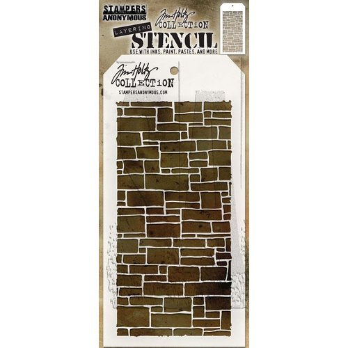 Tim Holtz Layered Stencil 4.125"X8.5" Slate THS085