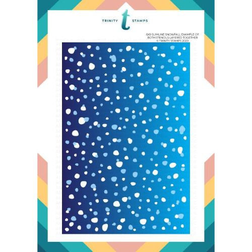 Trinity Stamps 6x9 Slimline Snowfall Layering Stencil Set of 2