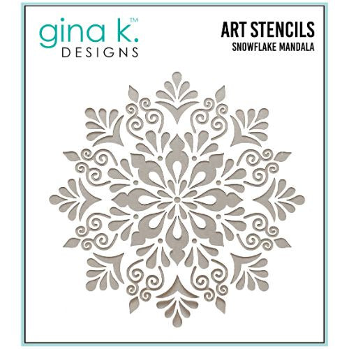 Gina K Designs GKD ART STENCILS- SNOWFLAKE MANDALA