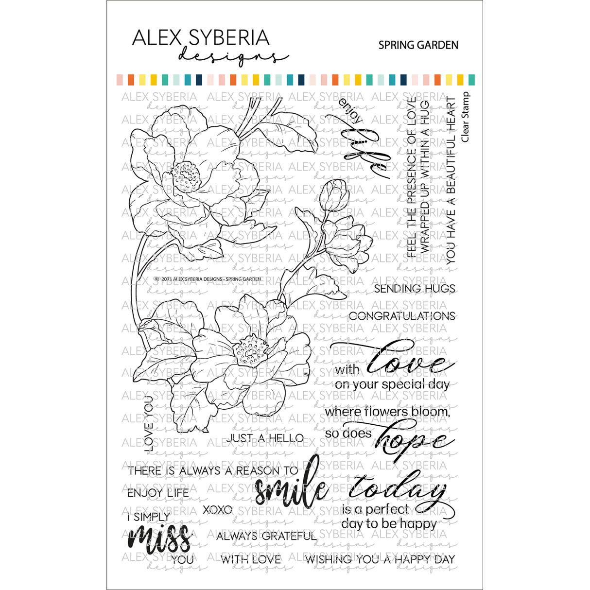 Alex Syberia Designs Spring Garden Stamp Set