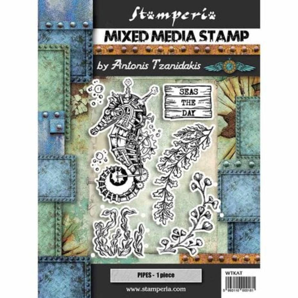 Stamperia Mixed Media Stamp Seahorse (WTKAT11)