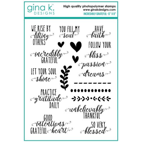 Gina K Designs STAMPS- INCREDIBLY GRATEFUL  **RETIRED