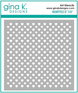 GinaK Designs STENCIL- HEARTFELT