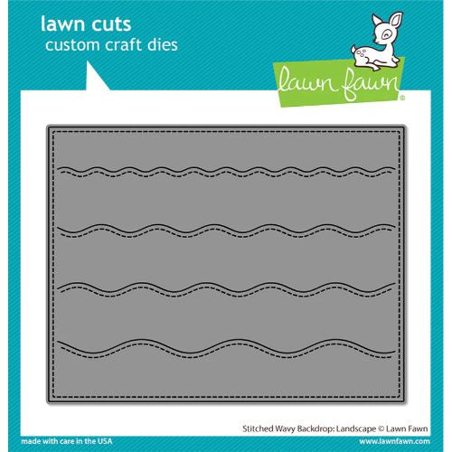 Lawn Fawn stitched wavy backdrop: landscape