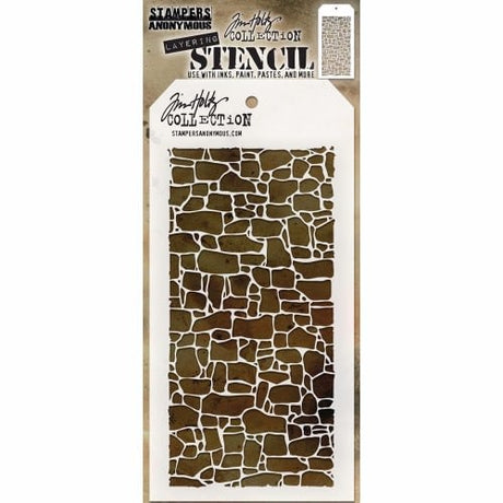 Tim Holtz Layered Stencil 4.125"X8.5" Stone  THS086 - Auzz Trinklets N Krafts