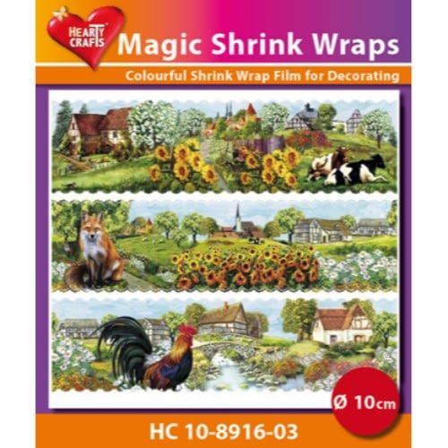 Hearty Crafts Magic Shrink Wraps, 10 cm Summer Village