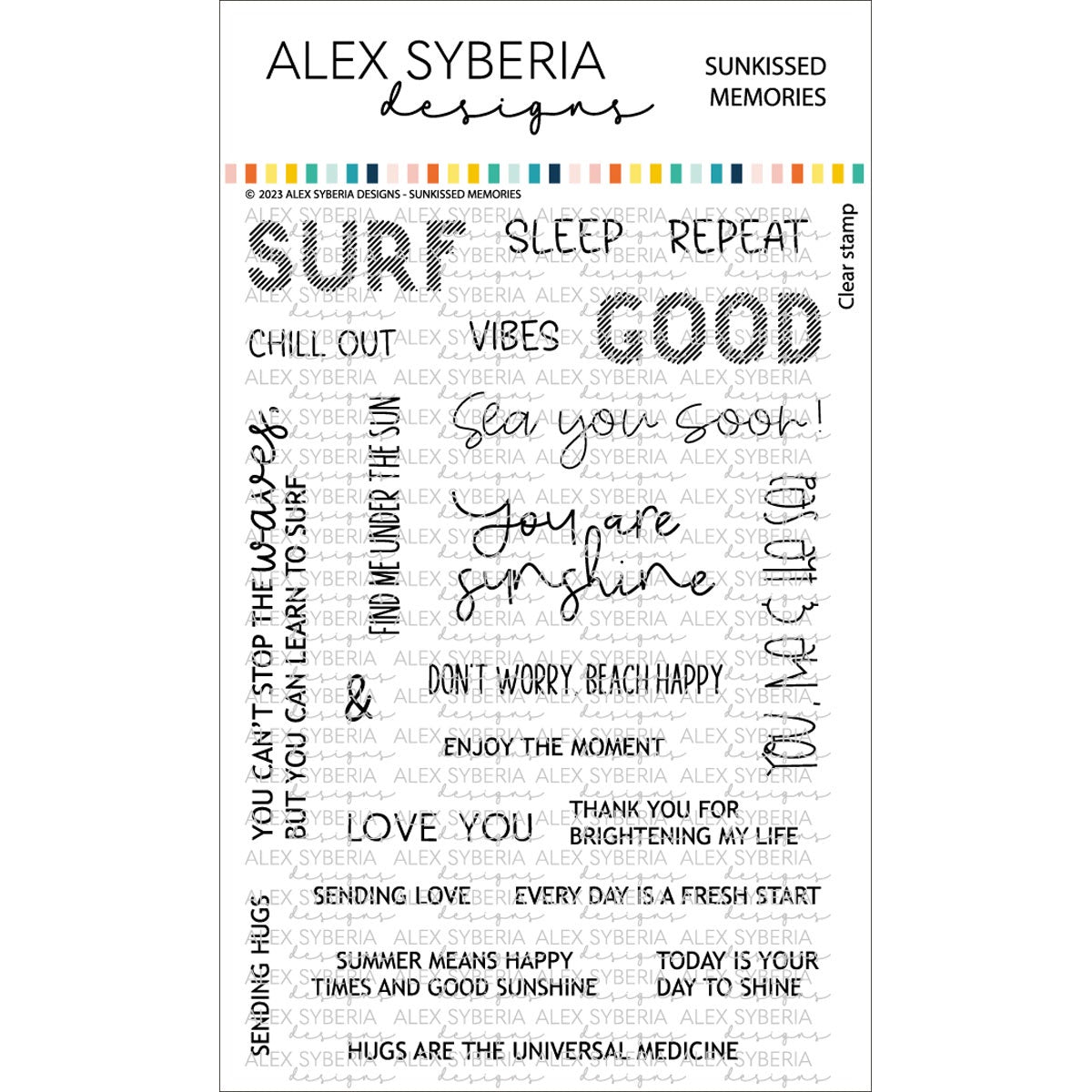 Alex Syberia Designs Sunkissed Memories Stamp Set