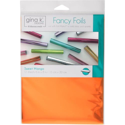 Gina K Designs Fancy Foil 6"X8" 12/Pkg Sweet Mango