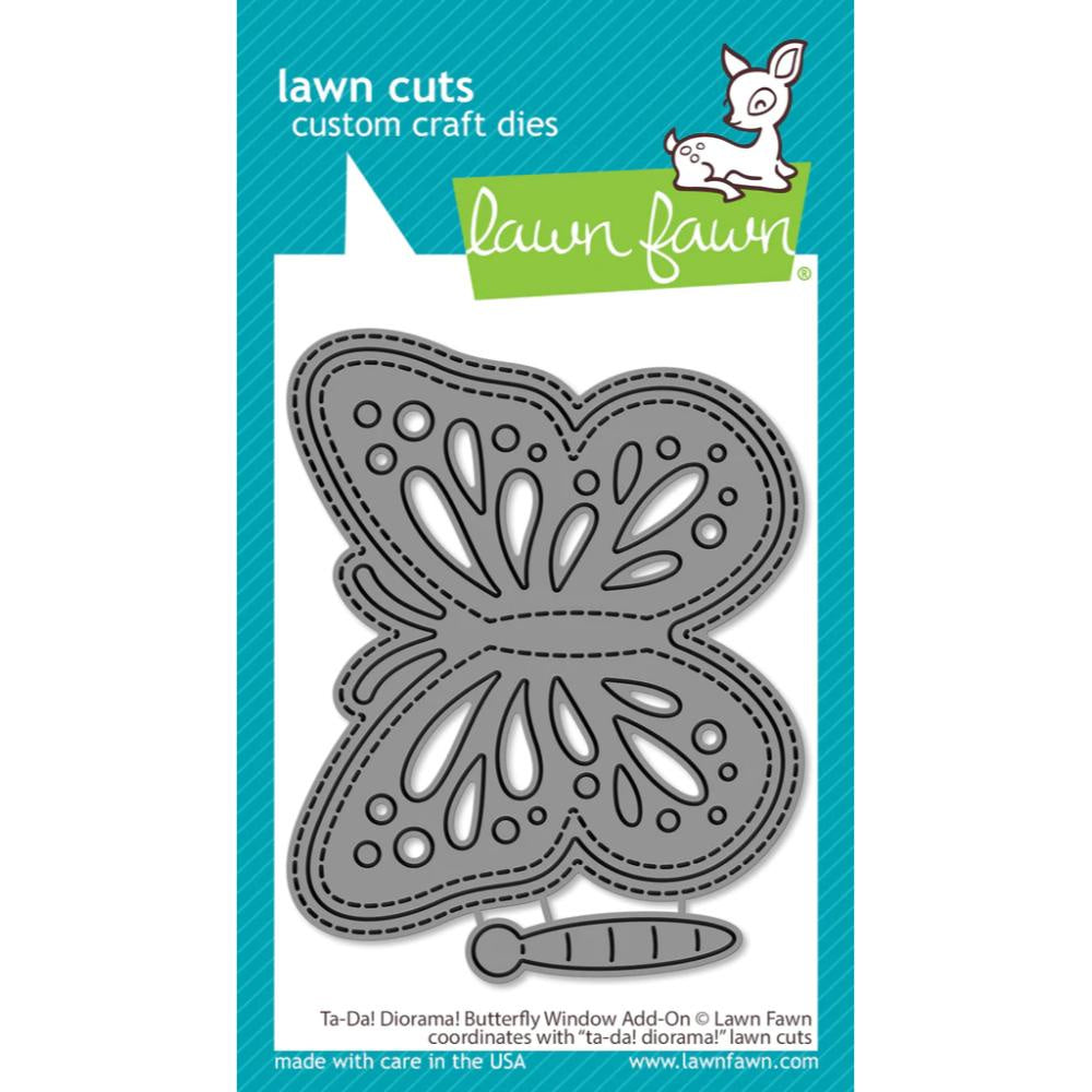 Lawn Fawn ta-da! diorama! butterfly window add-on