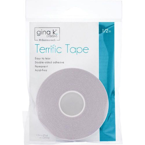 Gina K Designs Terrific Tape 1/2"X27yds Clear