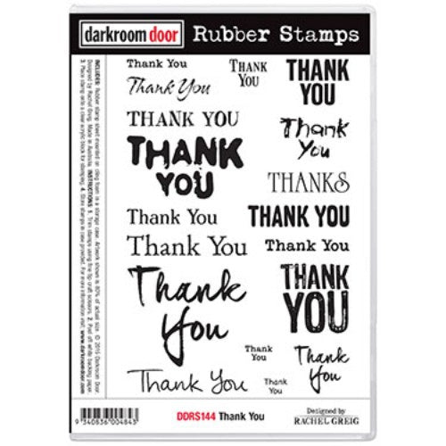 Darkroom Door Cling Stamps 7"X5" Thank you