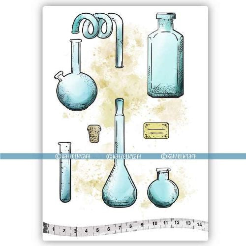 Katzelkraft The Bottles - Scrapbooking Stamps - KTZ262