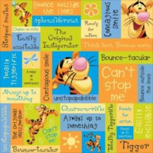 Disney Winnie The Pooh Paper 12"X12" Tigger Phrases