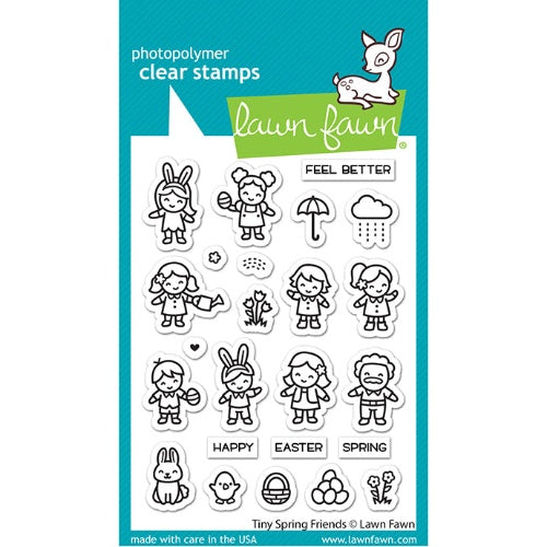 Lawn Fawn Clear Stamps 3"X4" Tiny Spring Friends