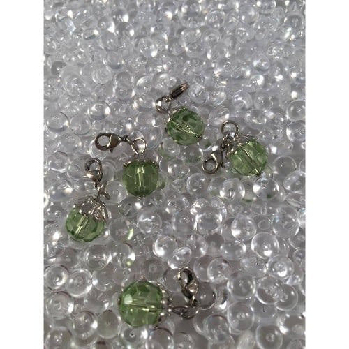 Auzz Trinklets Pearl Charms 5/pack Transparent Bead Charm Green